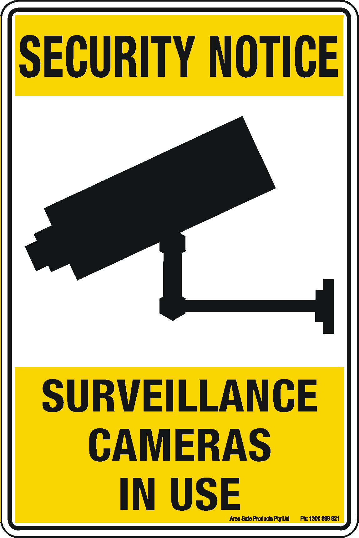 2x Warning Security Notice Surveillance Sign Video Camera In Use 200x300mm Al 