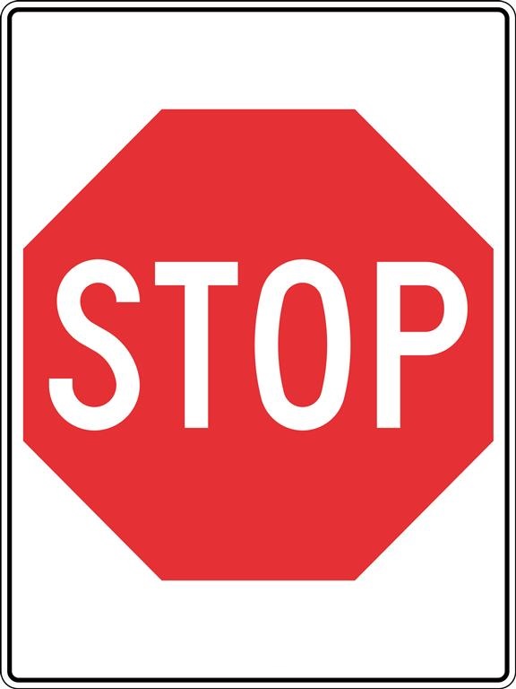 Stop   Polypropylene  Sign Safety 300x225mm TC408MP 