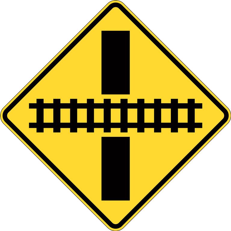Rail Track Crossing Sign