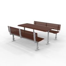London Setting with Seats - Base Plate - Merbau Hardwood