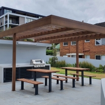 Woodville Setting with Benches - Merbau Hardwood