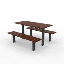 Woodville Setting with Benches - In-Ground - Merbau Hardwood