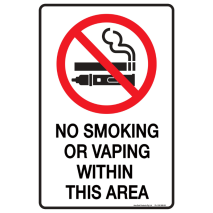 No Smoking or Vaping Within this Area