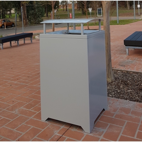 Athens Bin Enclosure - Powder Coated Curved Covered Top