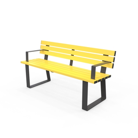 Yellow Slats With Armrests