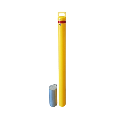 Security Bollard - Key Operated 90mm In-Ground Removable