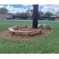 Woodville 180° Angled Bench (In-Ground) - Enviroslat Walnut