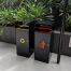 Prague Bin Covered Top - Black - Landfill & Recycling