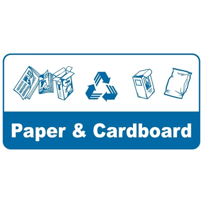 Bin Paper & Cardboard Sign