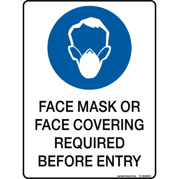 Face Mask Required Before Entry - COVID-19 - Coronavirus Signage