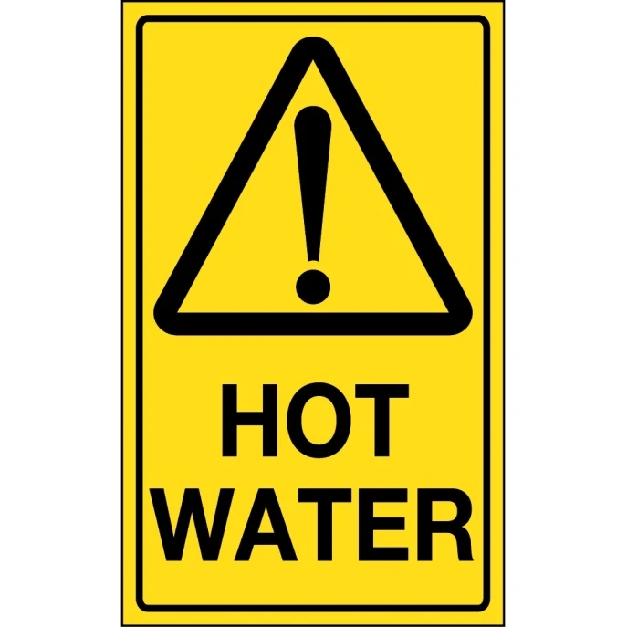 printable hot water sign