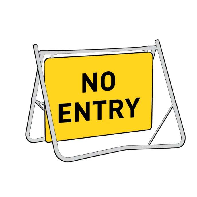 No Entry Swing Stand Sign