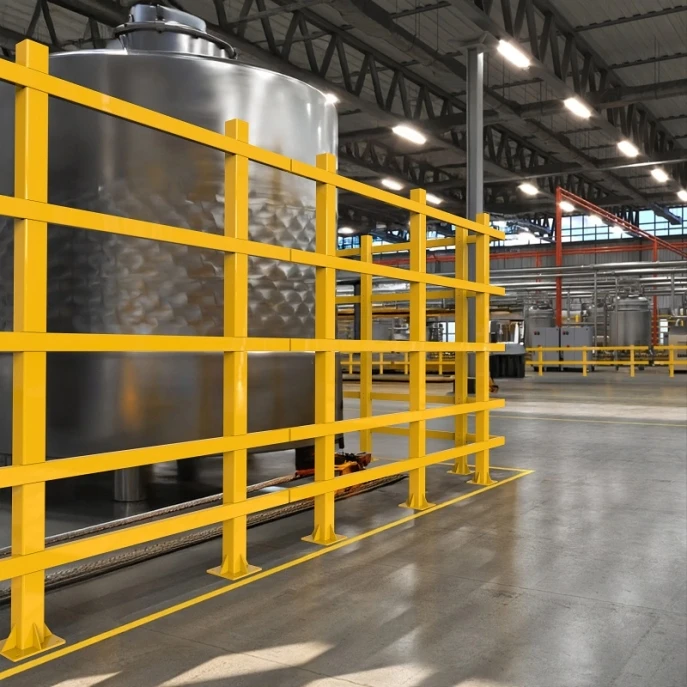 Surex 'High Recessed Rail' Warehouse Barriers - 4m